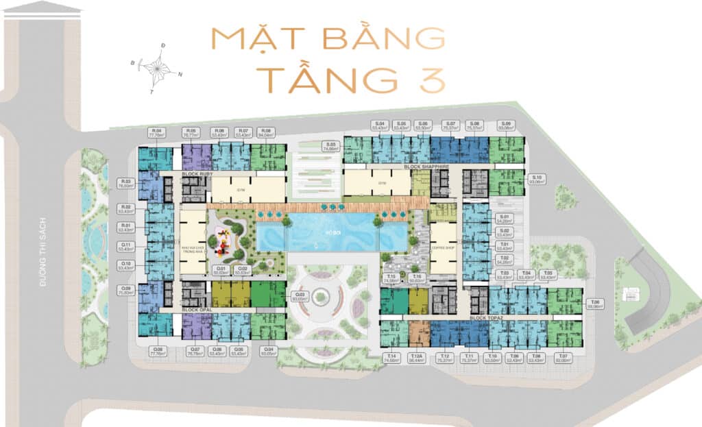 Mặt bằng Vũng Tàu Pearl tầng 3