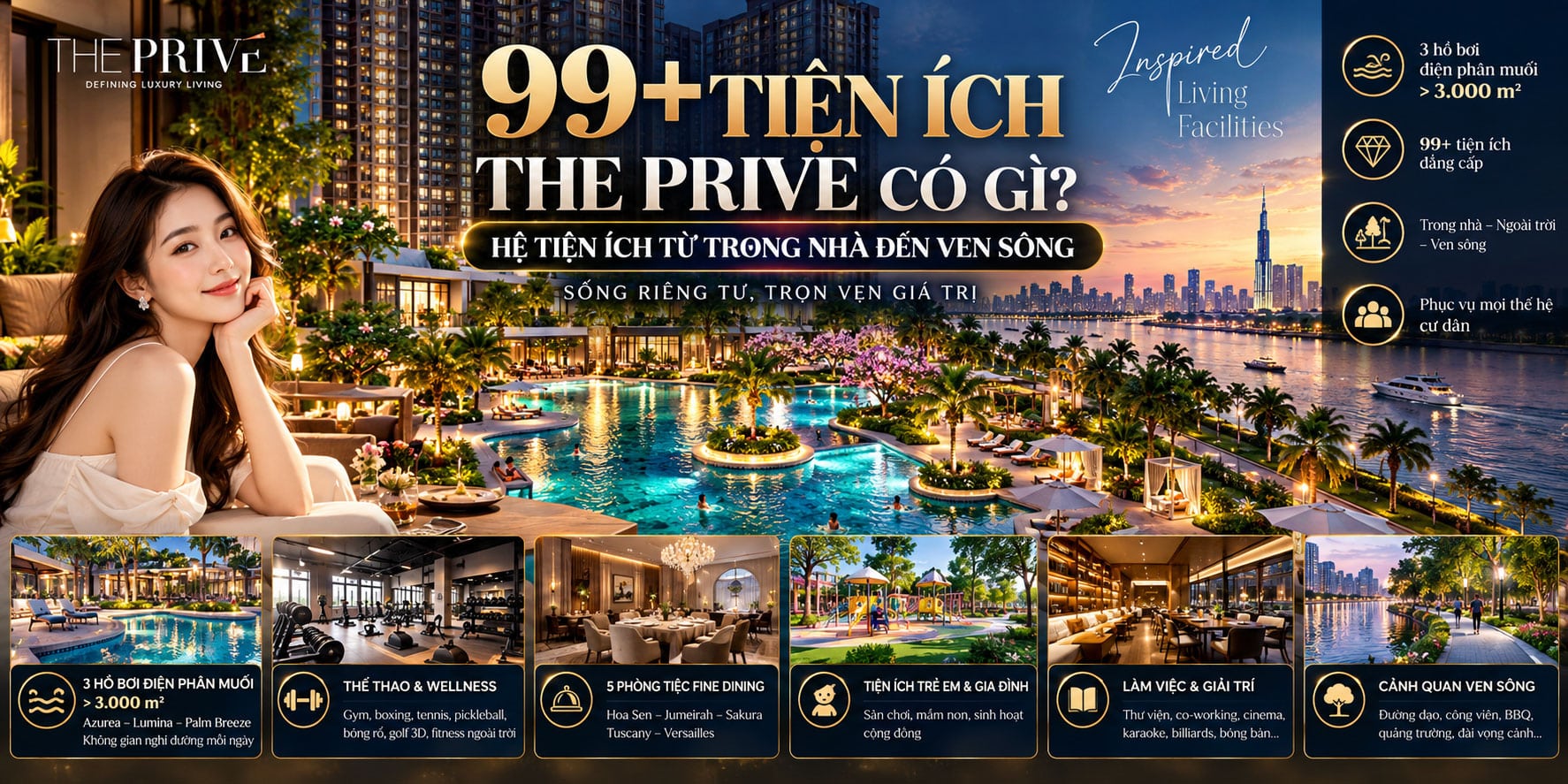 99+ Tiện Ích The Privé Có Gì? Từ Trong Nhà Đến Ven Sông