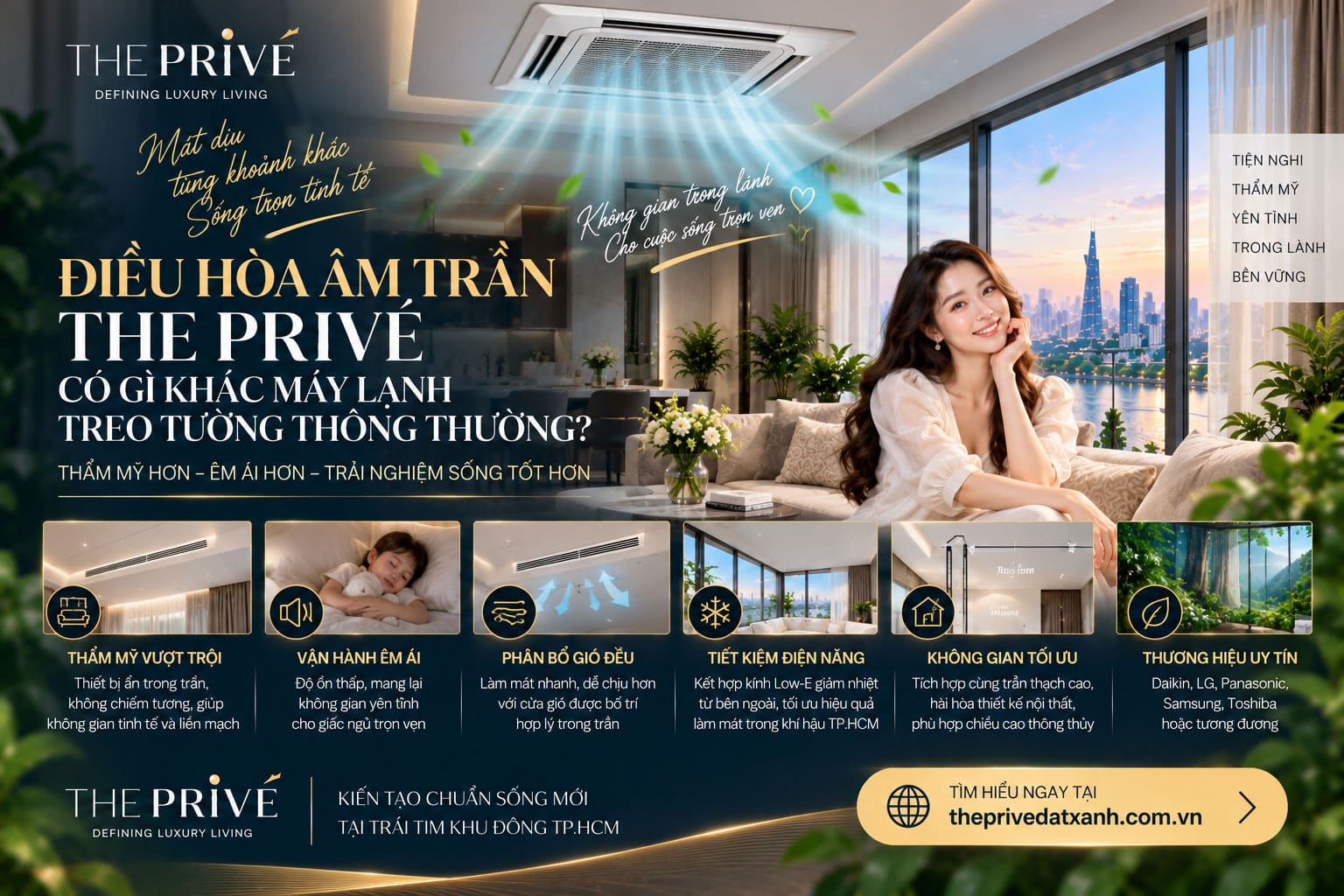 Điều Hòa Âm Trần The Privé Có Gì Khác Máy Lạnh Treo Tường Thông Thường?