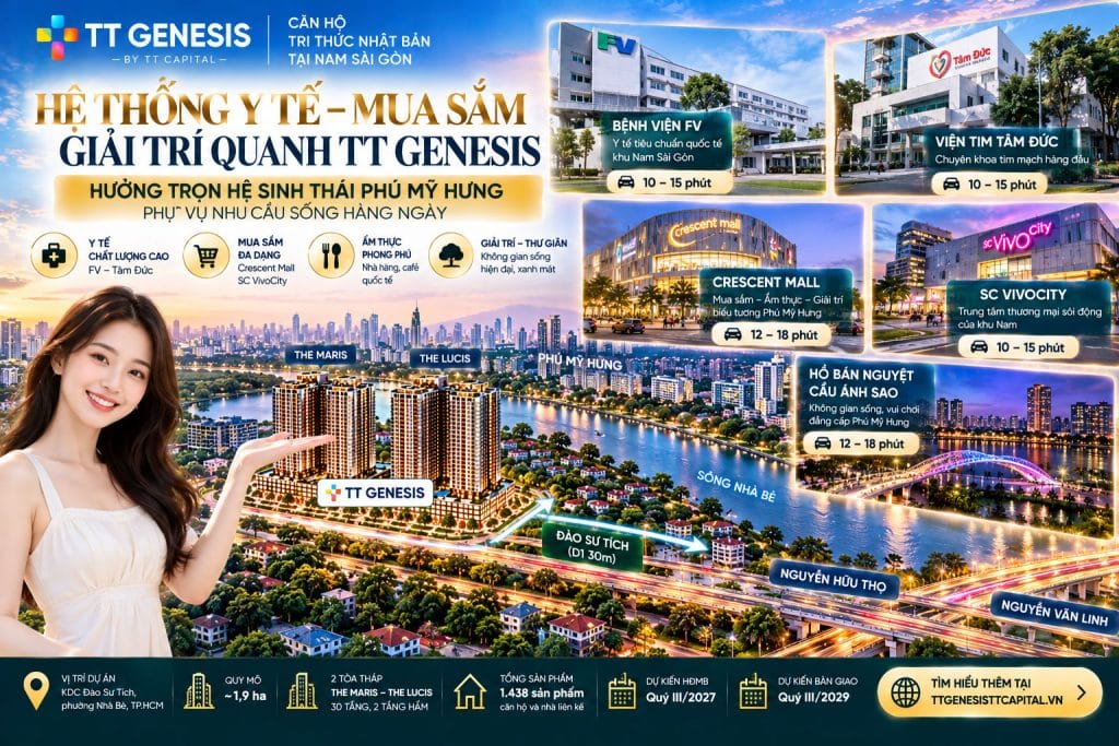 Hệ Thống Y Tế – Mua Sắm – Giải Trí Quanh TT Genesis: Hưởng Trọn Hệ Sinh Thái Phú Mỹ Hưng