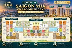 Tầng 20–21 Saigon Mia Có Bao Nhiêu Căn Và Thuộc Những Block Nào?
